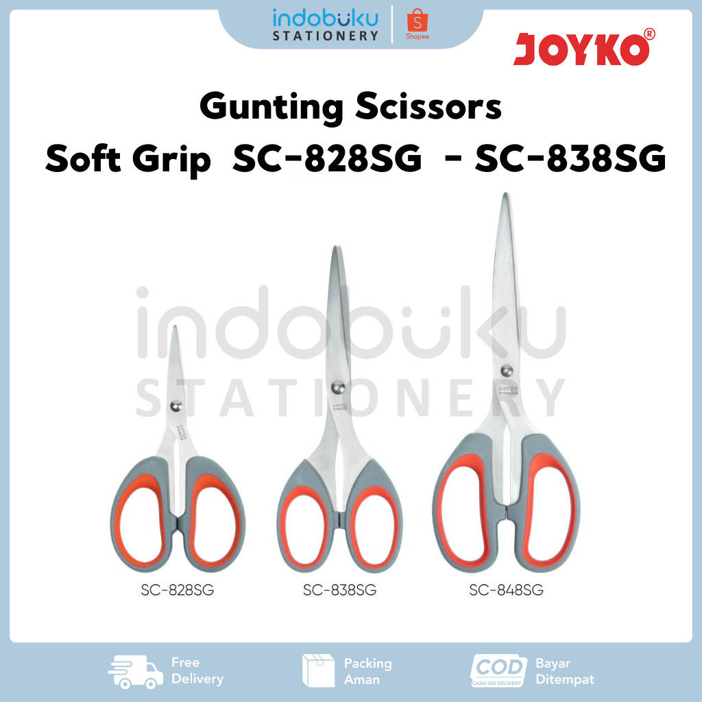 

Gunting Scissors Soft Grip Joyko SC-828SG - SC-838SG