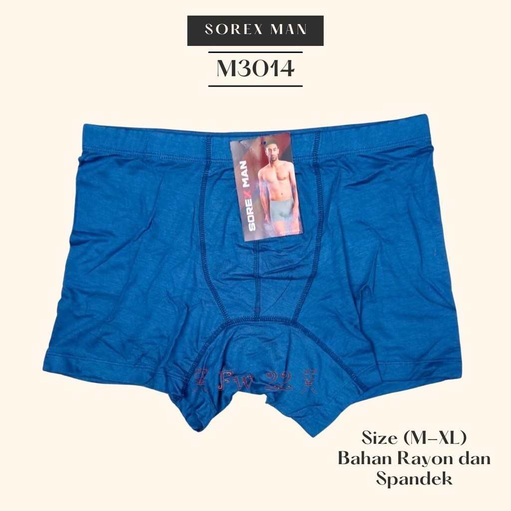 Sorex Boxer Cowo M3014 - Rayon 97%, Tinggi Sepinggang, Casual Style (M-XL)