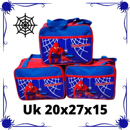Tas Bekal Tupperware Gambar spiderman Bahan Tebal
