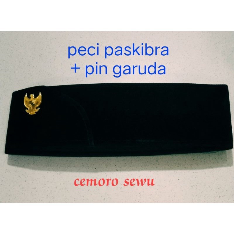 peci paskibra putra + pin garuda kopyah paskibra