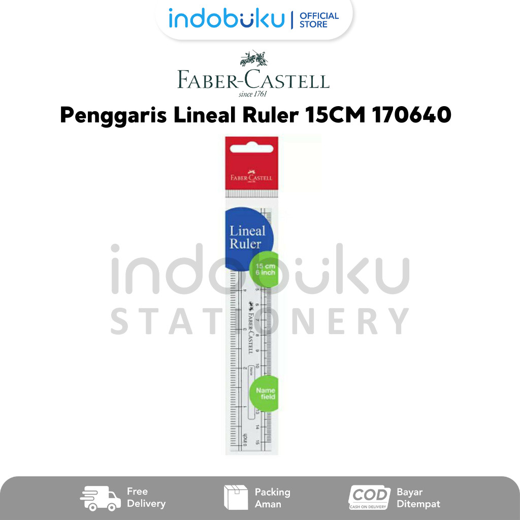 

Penggaris Lineal Ruler Faber-Castell 15CM 170640