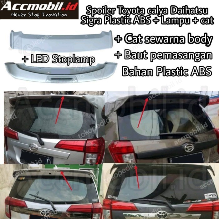 spoiler toyota calya daihatsu sigra - Hitam