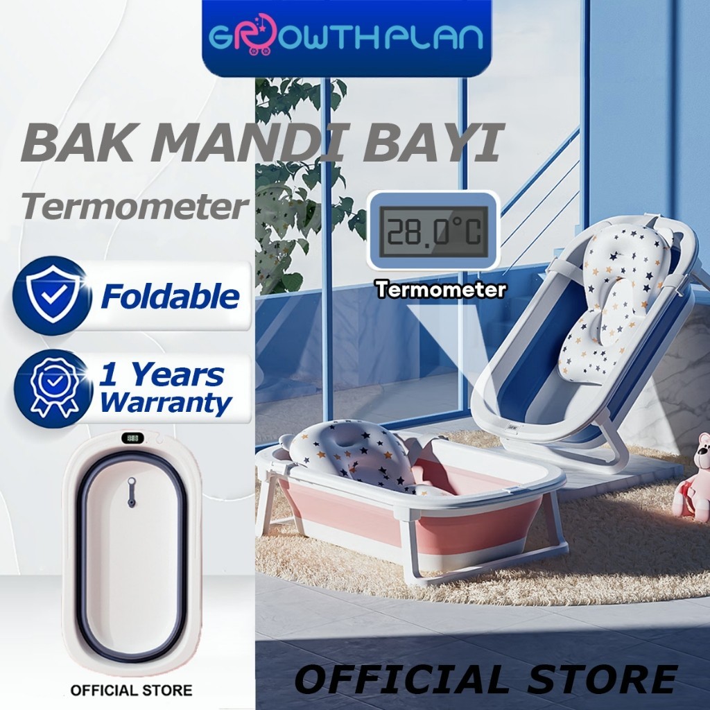 QEWS55 Bak mandi bayi lipat 78CM/Bak mandi bayi portable/Bak mandi bayi/dengan keset kamar mandi bat