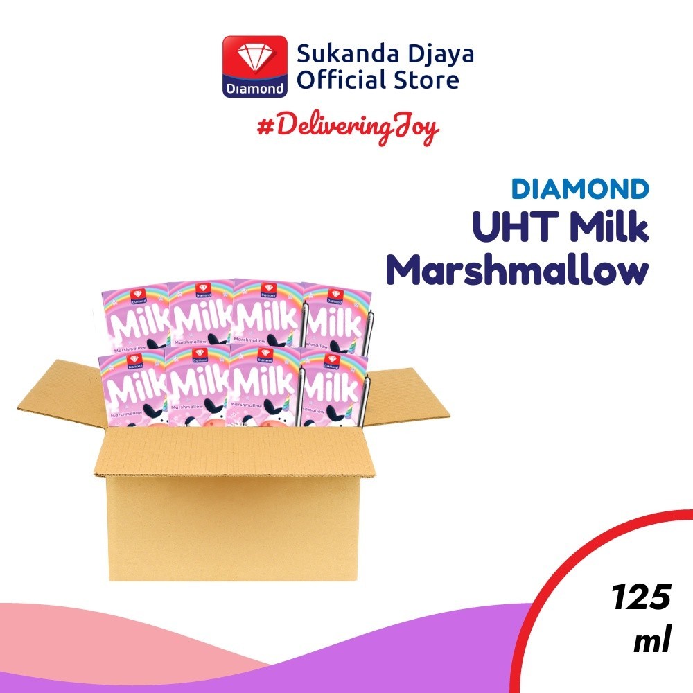 

Diamond Milk Susu UHT Marshmallow 125 Ml 1 Karton