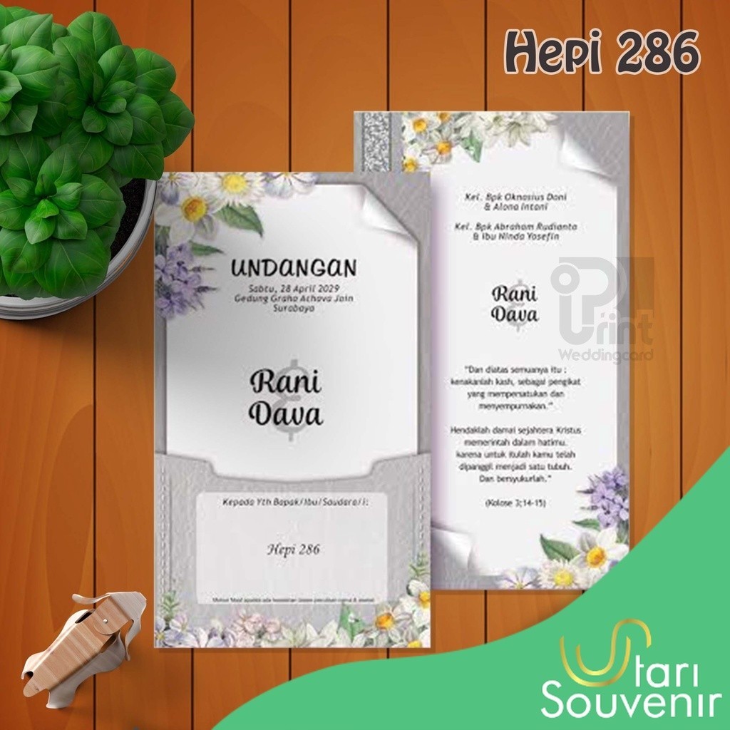 Cetak Undangan Blangko Undangan Hepi 286 | Blangko Undangan | Undangan Murah | Kertas Undangan Koson