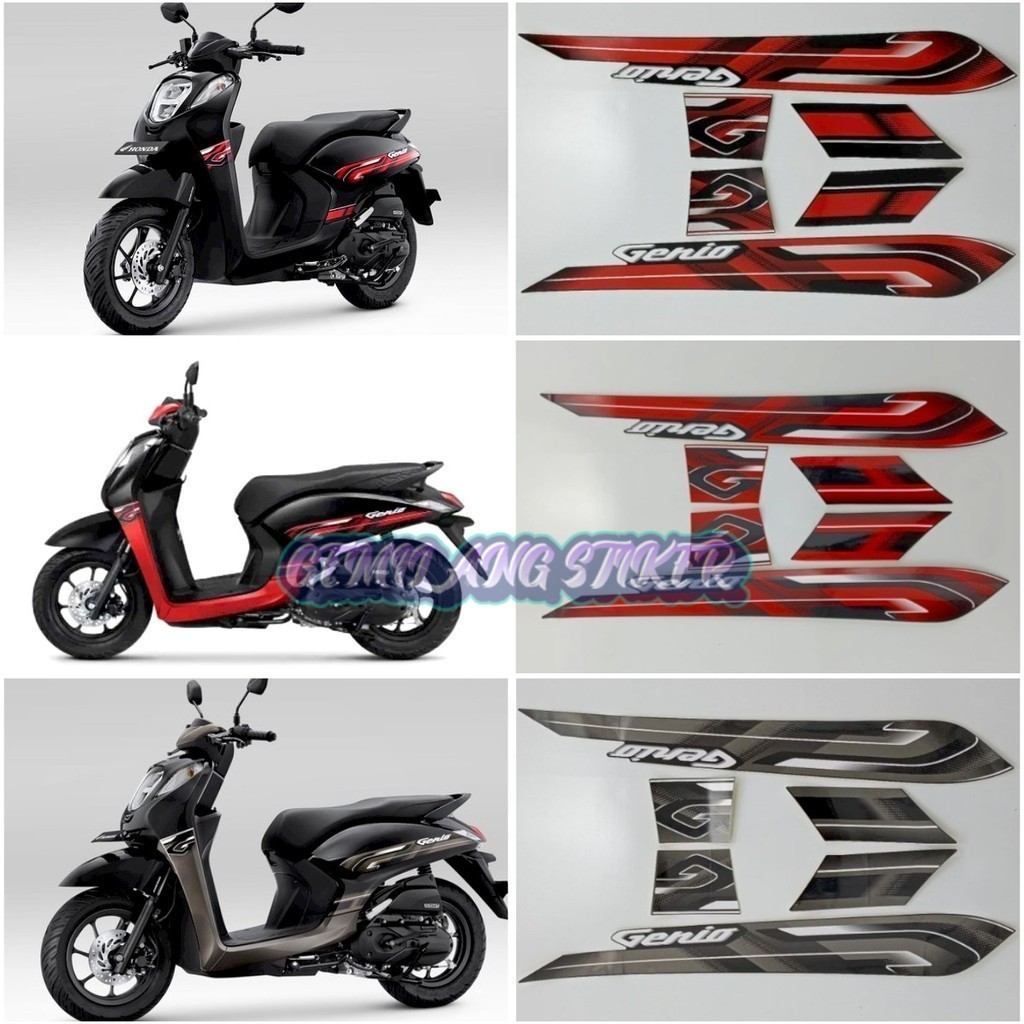 Striping Decal Polet Sticker honda genio 2022 stiker list body full motor standar kualitas terbaik m