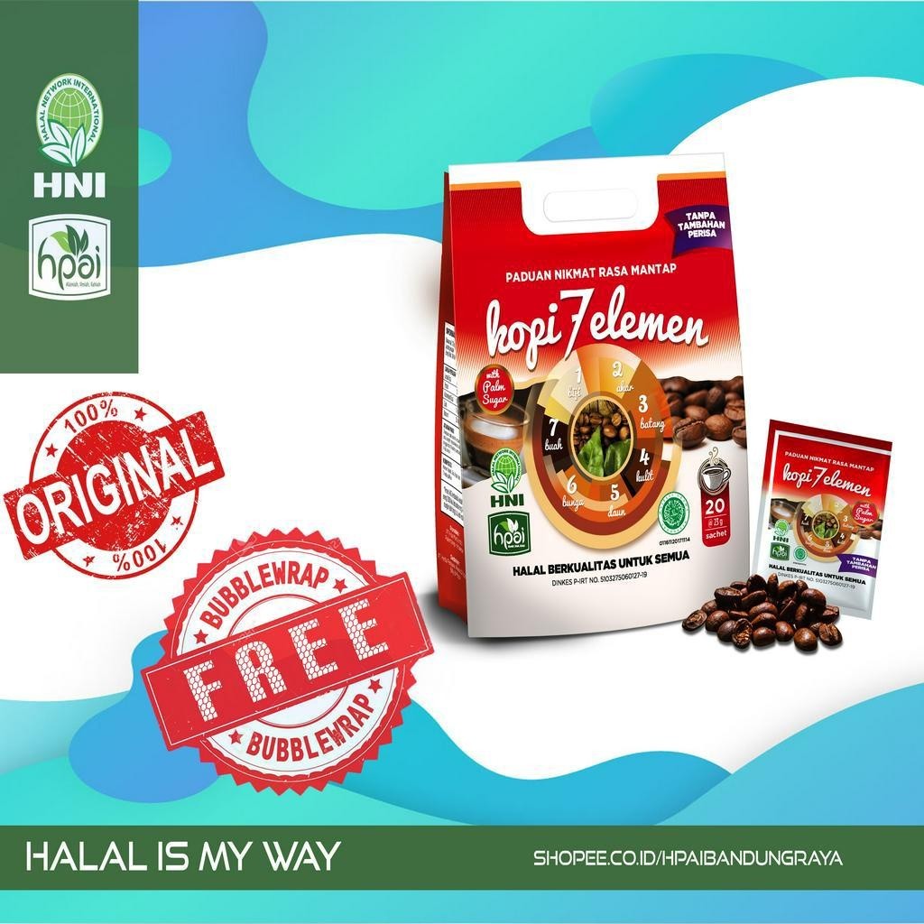 

KOPI 7 ELEMEN HNI HPAI KOPI SEVEL 20 SACHET 500GR