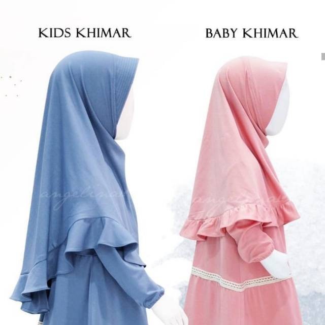Kerudung Khimar Instan Polos Anak Syari Bagus Mewah Kinara Kids Khimar by Atelier Angelina