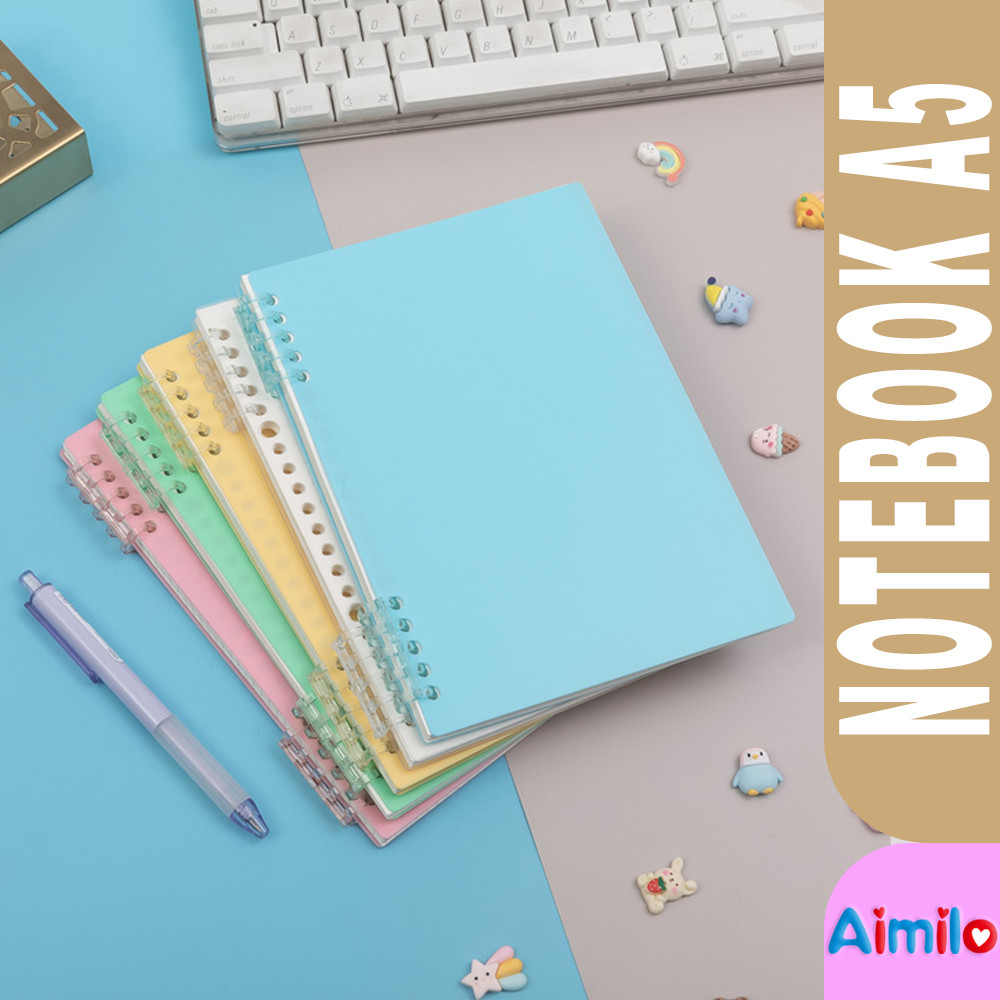 

Buku Tulis Catatan Notebook Ring A5 / Notebook Journal / Buku Tulis A5 Spiral Notebook Aesthetic / Spiral Buku Agenda