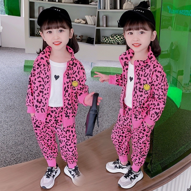SET JAKET LEOPARD anak perempuan bayi jaket setelan Sweater 1 - 7 Tahun Baju Anak BerKualitas