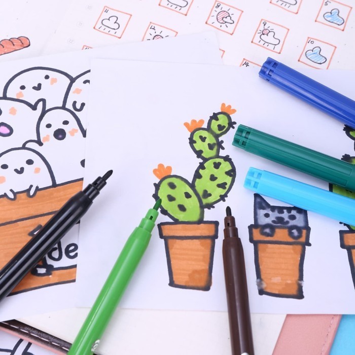 

Deli Spidol Felt Pen Colorun 12 Warna - EC10000