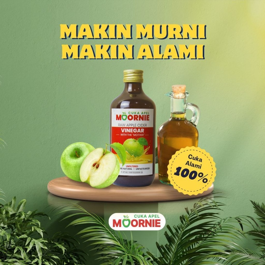 

Cuka Apel Moornie Murni Morni Apple Organik Cider Vinegar 330ml