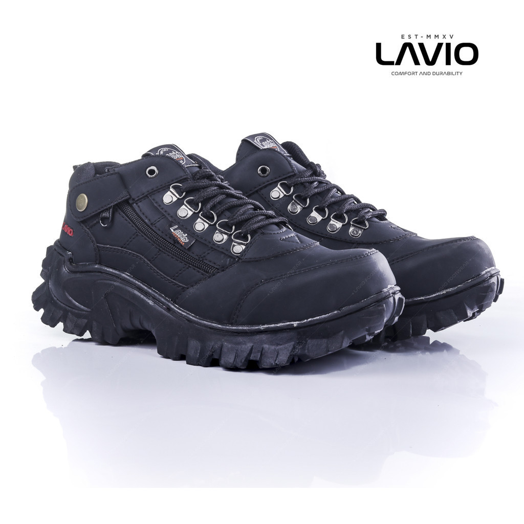 Sepatu Boots Pria Lavio E95 Original Safety Ujung Besi Septi Boot Kerja Sefty Gunung Outdoor Keren A