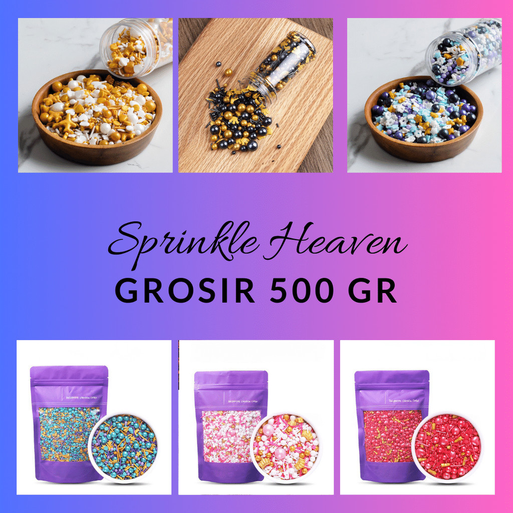 

Sprinkle Heaven - Sprinkle Trimit Sprinkles Hiasan Kue Cake Tart Decoration Edible Grosir 500GR Bisa Dimakan Katalog 4
