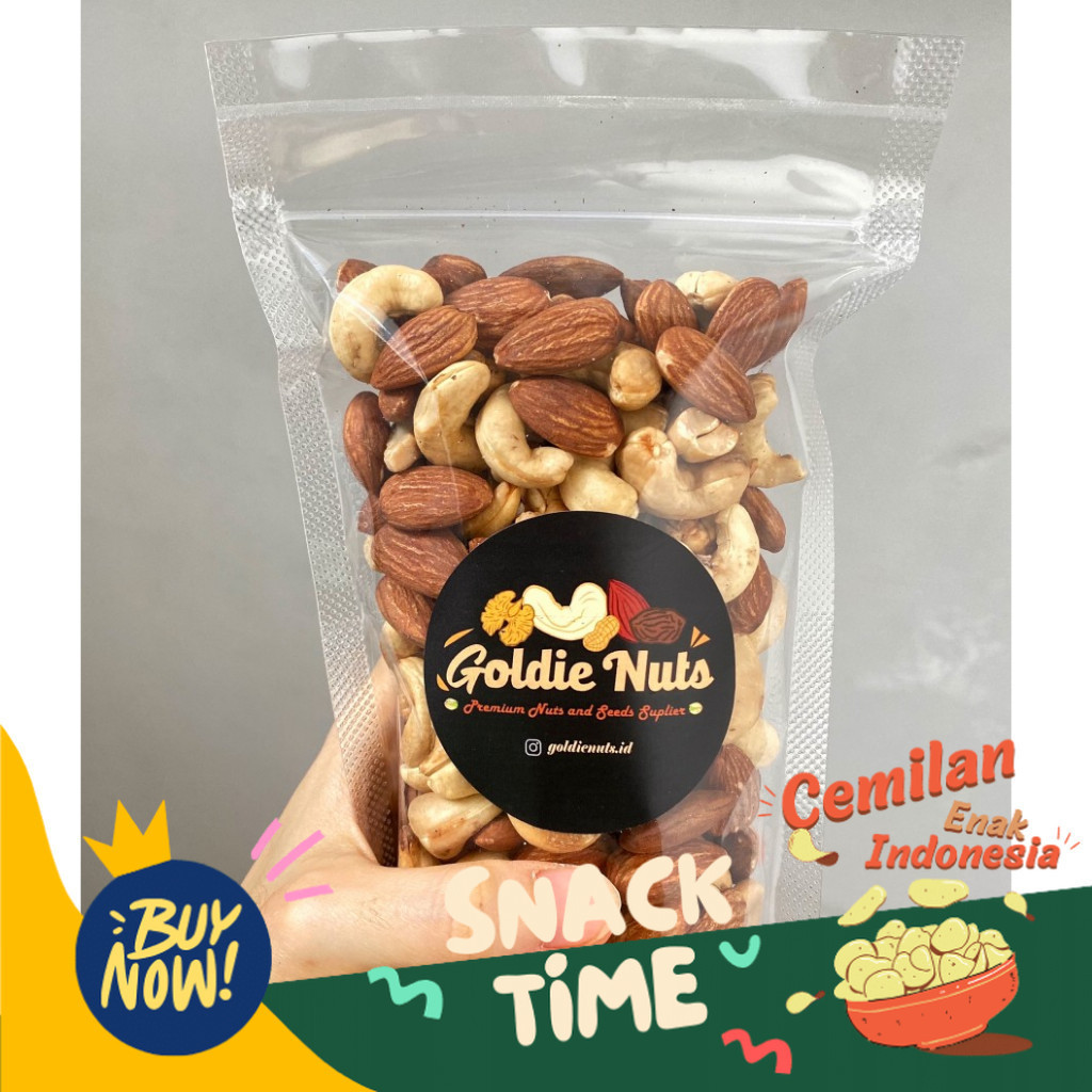 

Special Diskon MIX KACANG ALMOND METE MEDE PANGGANG / ROASTED ALMOND CASHEW 250g