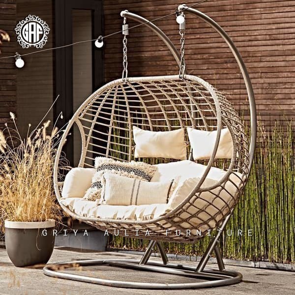 Ayunan rotan jumbo full busa ayunan rotan sintetis
