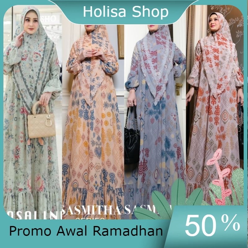 Promo Awal Ramadhan Sasmitha Series Omeiro Syar'i By Zulfha Iranda Original Terbaru Gamis Syari Ceru