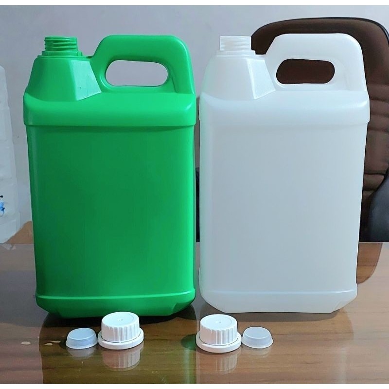 [RP] Jerigen 5 Liter Baru / Jeregen Jerrycan Derigen 5L / Jerigen 5 Liter Warna Natural Hijau
