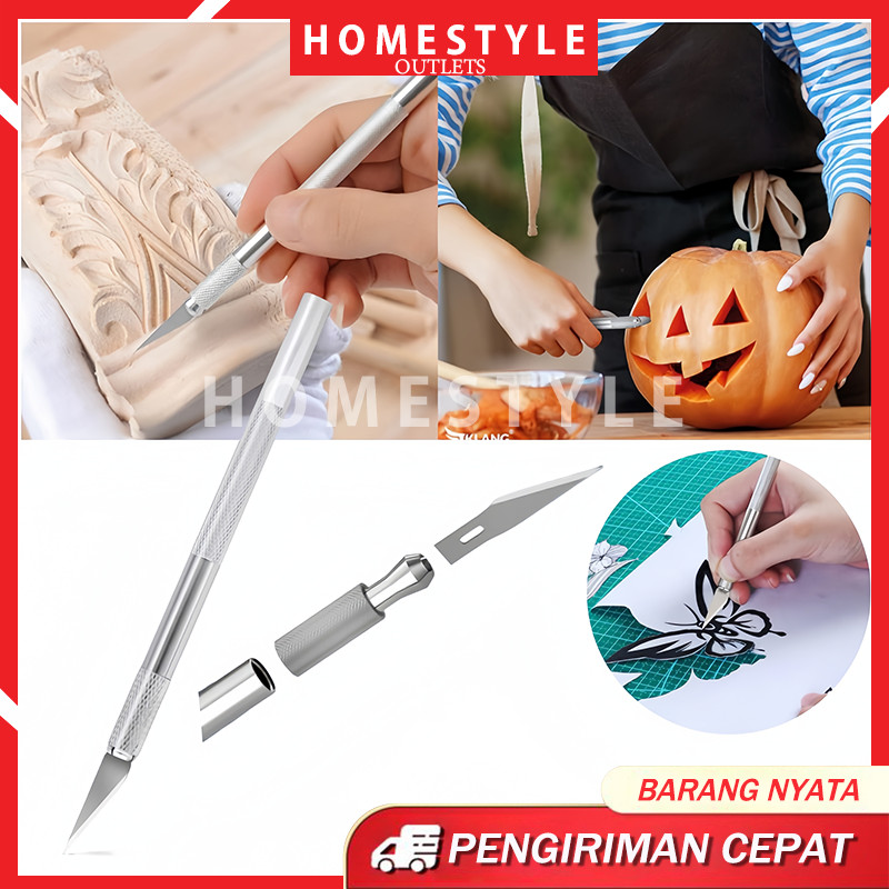 

Art Knife / Gagang Art Knife / Pisau Seni / Ukir / Pen-Type Precision Art / Craft / Hobby Knife / Pisau Ukir Seni