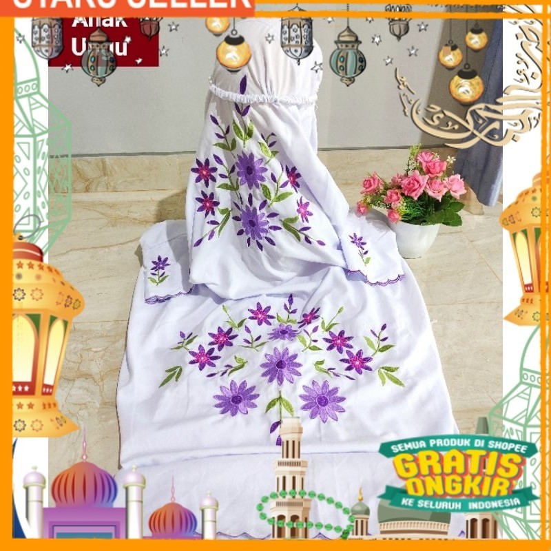 PROMO GROSIR MUKENA TERUSAN ANAK TERMURAH FASHION (COD) Mukena Polino Size Anak Terusan Kain Dasar W