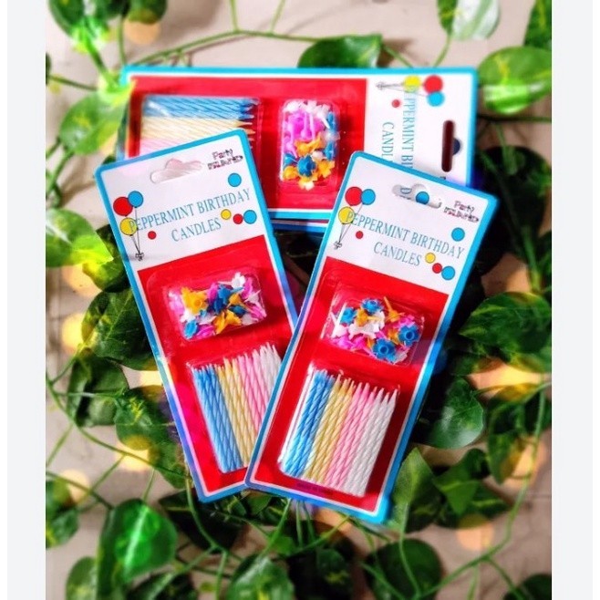 LILIN ULANG TAHUN 24PCS LILIN ULANG TAHUN 24 CANDLE BIRTHDAY WARNA WARNI