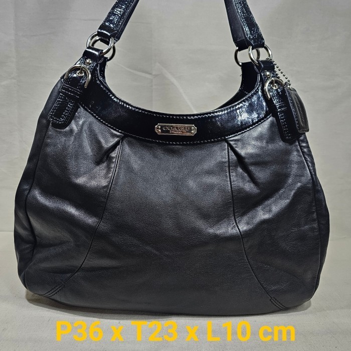 Coach japan Vintage black original genuine leather 3 way shoulder bag