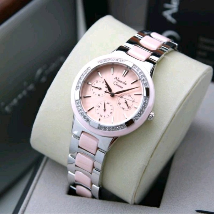 Jam Tangan Wanita Alexandre Christie 2299 AC2299 AC 2299 BF | Original - pink putih