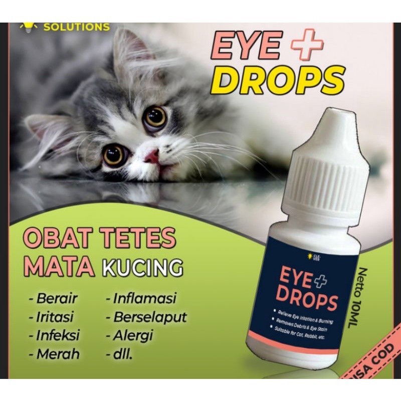 Obat Tetes Mata Kucing EYE PLUS DROPS Obat Sakit Mata Kucing Belekan