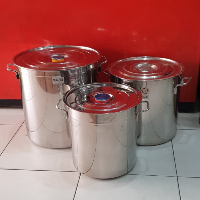 Panci stainles jumbo tebal / tong rebusan air/ panci stockpot