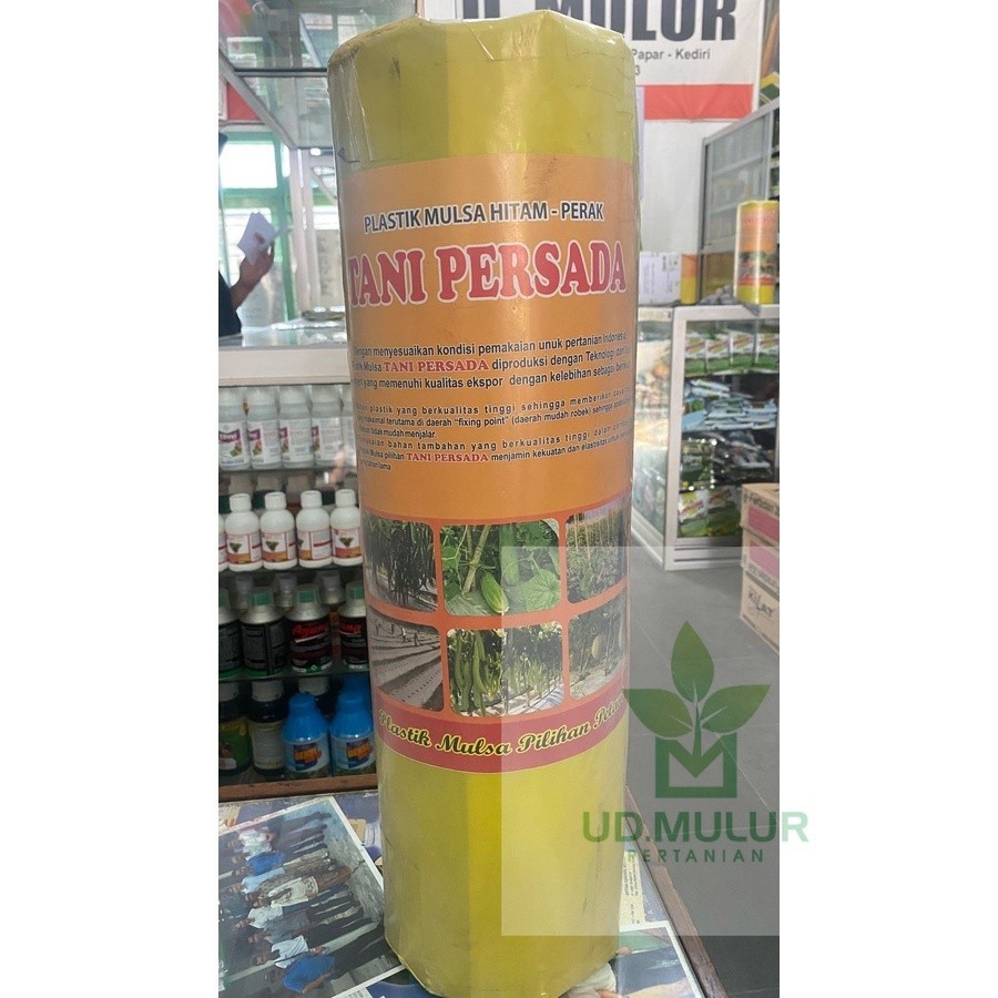 Plastik Mulsa Hitam-Perak TANI PERSADA, tebal 0,35mm, panjang 160m, lebar 100cm Berat 5,4kg M