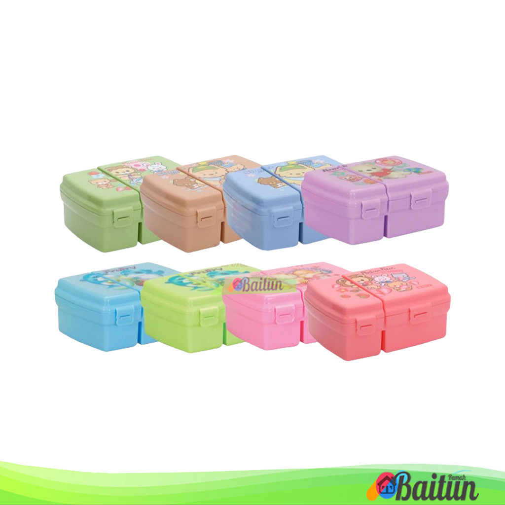 Baitun Wadah Nasi Lion Star Folly Box 02 SB-49 | Lunch Box Murah | Kotak Makan 2 Sekat | Tempat Beka