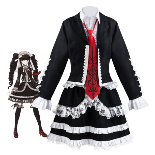 Danganronpa Kostum Cosplay Permainan Halloween Pakaian Cosplay Kostum Performa Anime Permainan Wanit