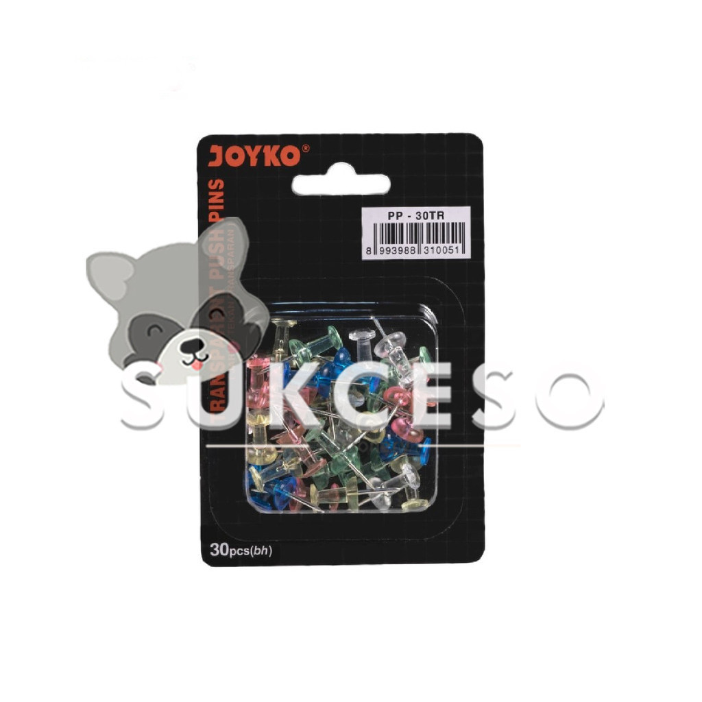 

Joyko Push Pin PP30TR Jarum Tekan Paku Pin Warna Warni Isi 30 cm
