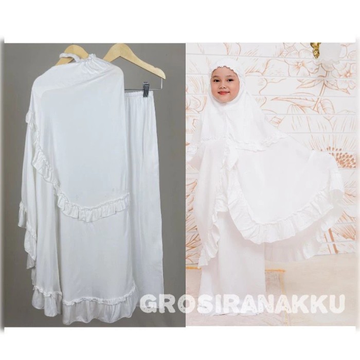 

promosi toko Premium Mukena Anak Perempuan 1-8 Tahun - Putih, S