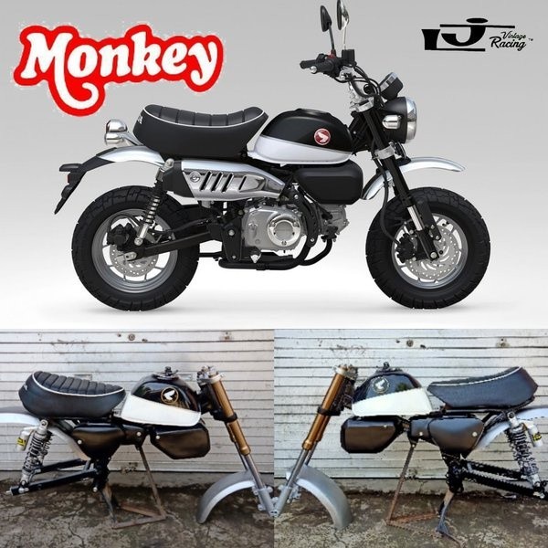 Paket Body Set Honda Monkey 125 Cover Body Frame Body Set Baju Set Honda Monkey 125 New Hitam Putih 