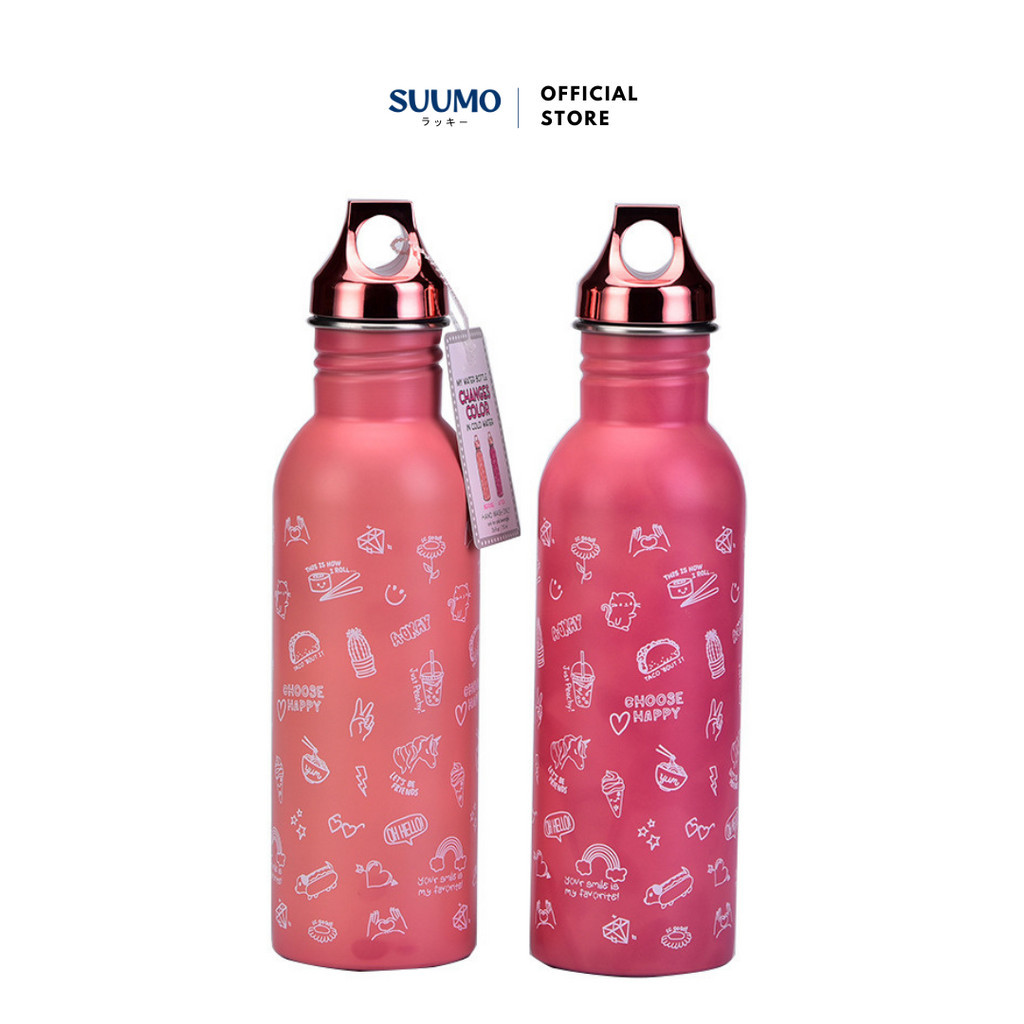Suumo Botol Air Olahraga Tumbler Berubah Warna Saat Dingin 750ml