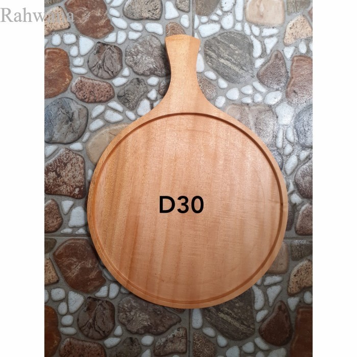 

Talenan Kayu Pizza/ Tatakan Pizza / Tatakan Penyajian Pizza Coakan d30 - Coakan d30 Jati antik