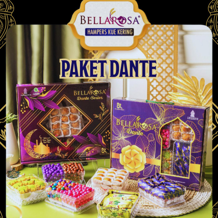 

TERMURAH!!! BELLAROSA PAKET KUE KERING SNACK DANTE SERIES PARCEL HAMPERS HADIAH THR HARI RAYA LEBARAN 2026 gratis ongkir cod diskon murah enak