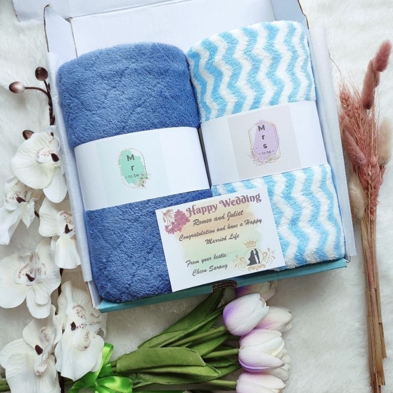 

Hampers Wedding Handuk Couple/Kado Wedding Handuk Couple/Seserahan/ Baru Mewah