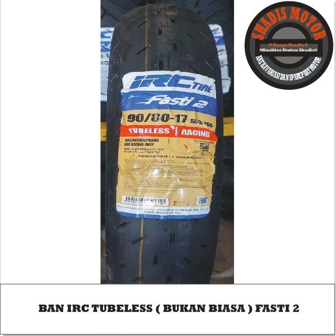 Ban IRC Tubless Fasti 2 90-80 Ring 17