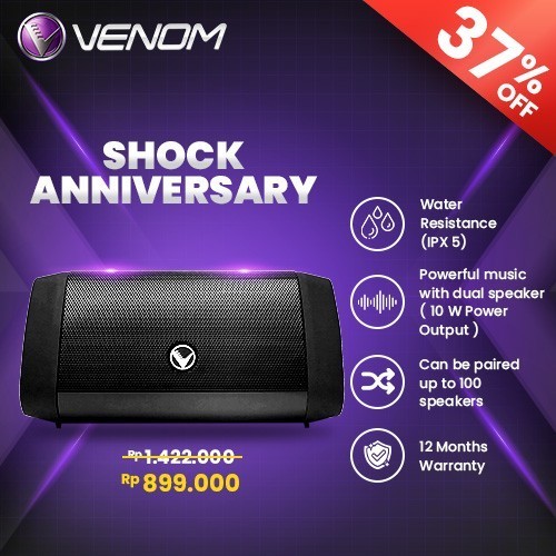 Venom Gear Studio Mini Wireless Bluetooth Speaker with Dual Speaker