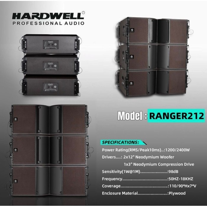 Speaker Line Array Pasif Hardwell Ranger 212 Original Passive ARRAY