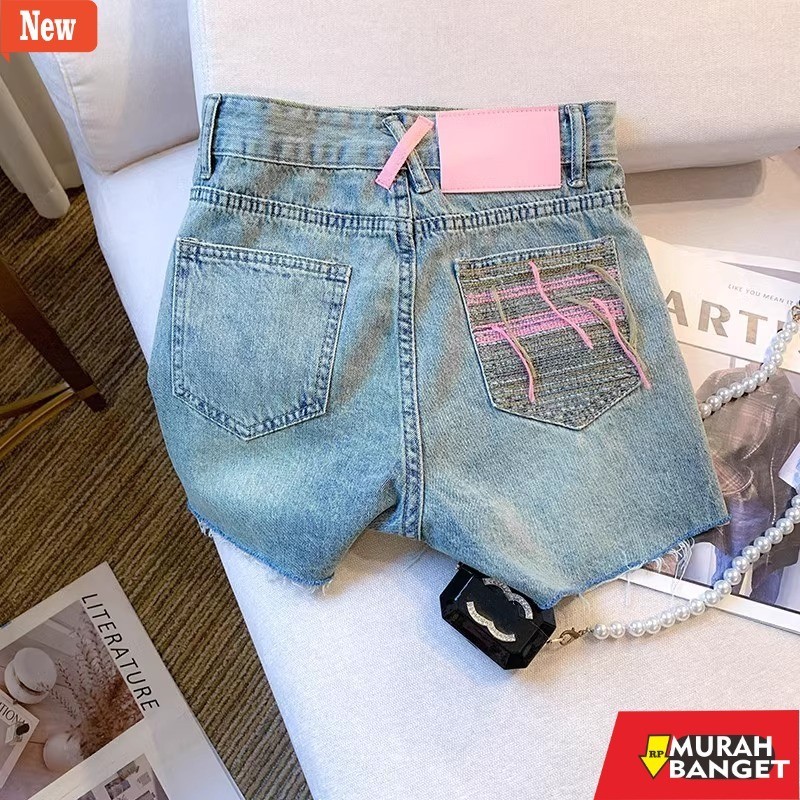 Celana pendek denim wanita- Celana Jeans Pendek Wanita Korea Longga/Kulot Jeans Pendek Hot Pants Jea