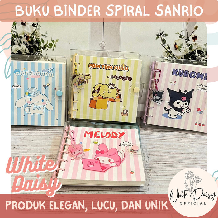 

Buku binder spiral anak ukuran 10 x 10 cm melody lucu kuromi imut