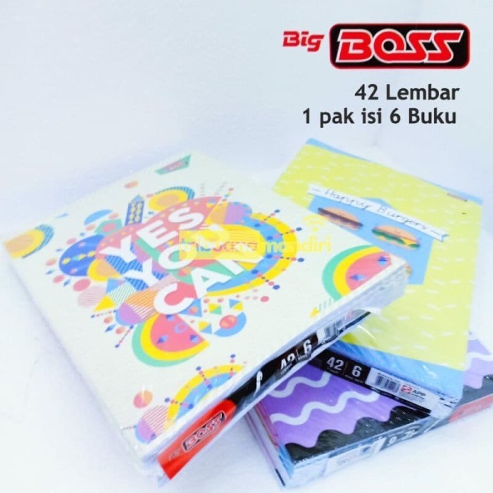 

Buku tulis Big Boss 42 lembar 6 buku per pak - BIGBOSS BOXY
