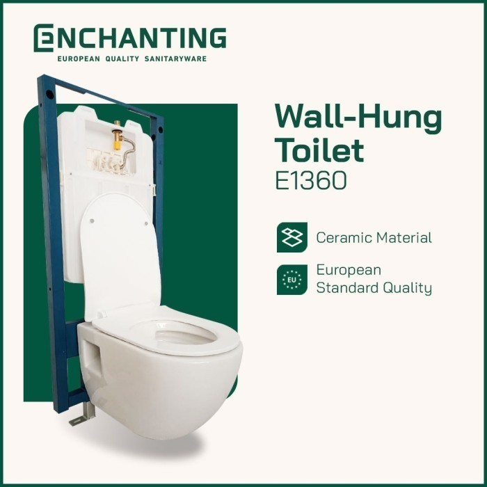 SPESIAL PROMO 70% Wall Hung Toilet / Kloset Duduk Gantung Europe Enchanting E1360 / E1365