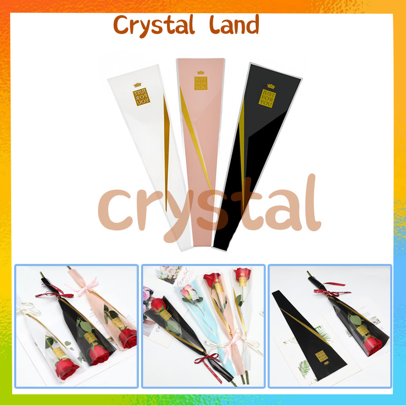 1pc Plastik Bunga Mawar 1 tangkai / Wrapping Plastik Untuk Mini Buket Rose
