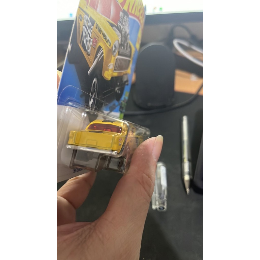 Hot Wheels 55 Chevy Bel Air Gasser Kuning Tri Five Terror Hotwheels