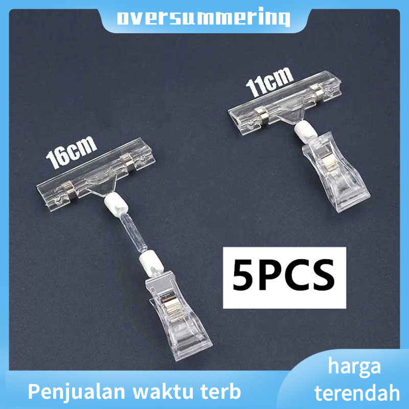 

5PCS jepitan promo Penjepit Label Papan Tag Hanger Transparan 11cm