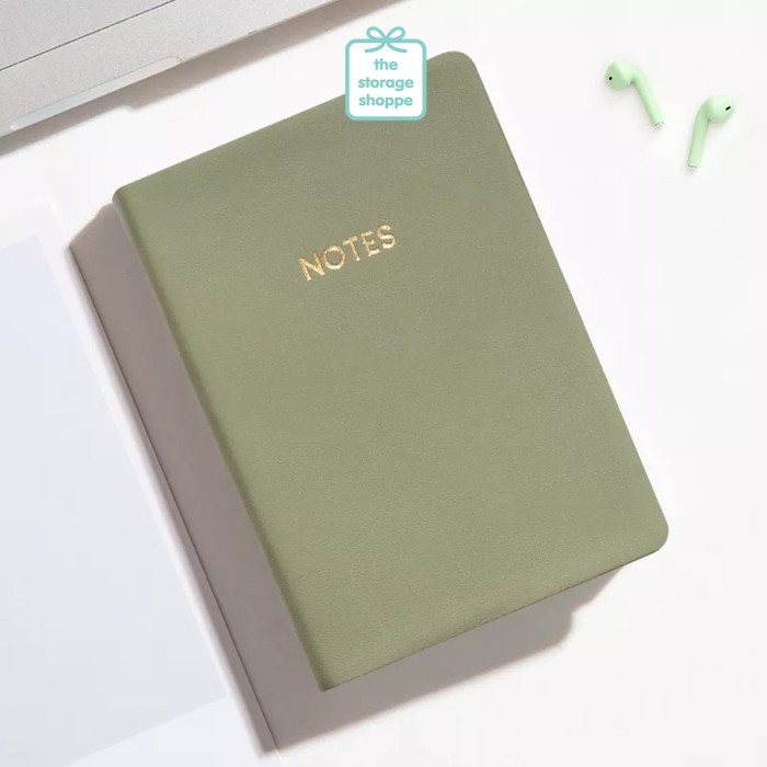 

ANDMA A5 Notebook Journal Lined Plain Dotted Grid - Sage Green, Dotted